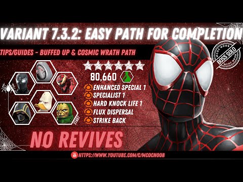 MCOC: Variant 7.3.2 - Easy Path for Completion - Arachnid Action Tips/Guides Chapter 3.2- No Revives