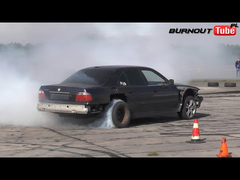 Pokaz mocy BMW E38 730 V8 "JONY" - Zakończenie sezonu 2021 Drift Piła
