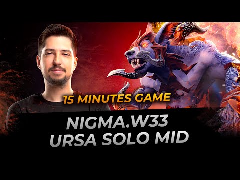 Nigma.w33 Ursa Solo Mid - Dota 2 Replay Full Gameplay