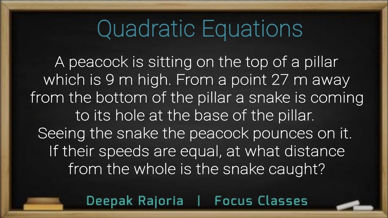 Watch video A peacock is sitting on the top of a pillar which is 9m high. From a point 27m away from the bottom Now A peacock is sitting on the top of a pillar which is 9m high. From a point 27m away from the bottom