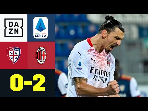 Ibrahimovic-Doppelpack und Saelemaekers Blitz-Gelb-Rot: Cagliari - AC Mailand 0:2 | Serie A | DAZN