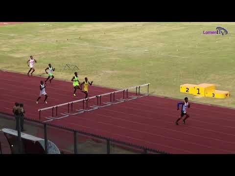 Boys 400m hurdles heat 5. 57.53sec. Zone 4. Ashanti region Interco 2026.