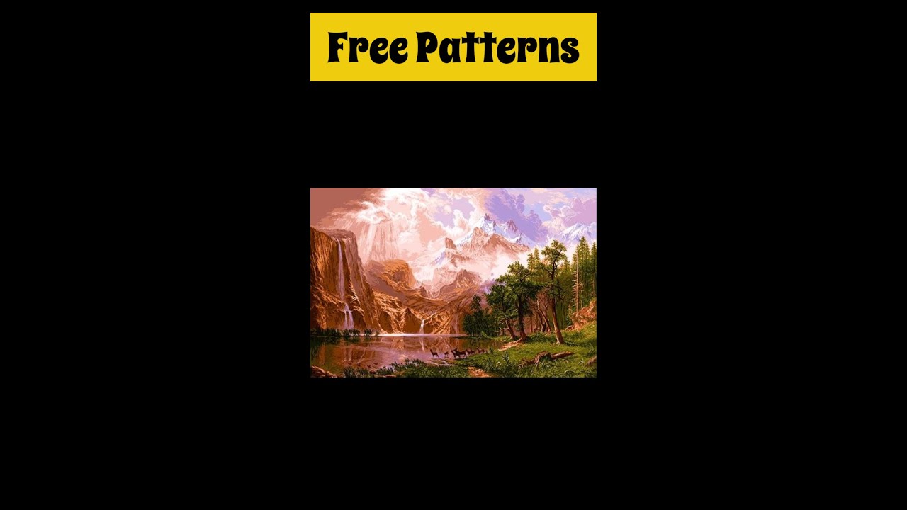 Amazing Nature among Mountains/ Large Cross Stitch Patterns Free PDF/ #shorts