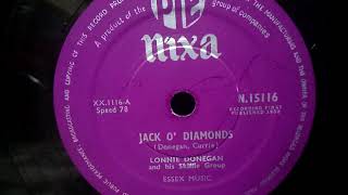 Lonnie Donegan (ロニー・ドネガン)♪Jack O&#39; Diamonds♪ 1958年 78rpm record , HMV 102 phonograph