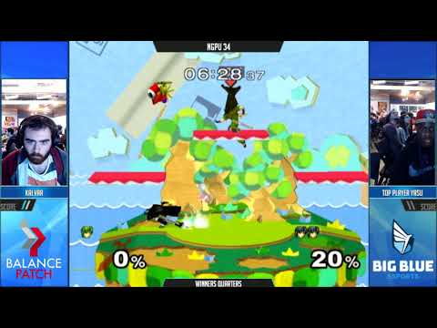 NGPU 34 SSBM - Kalvar (Green Marth) vs. Yasu (Black Marth) - Melee WQF