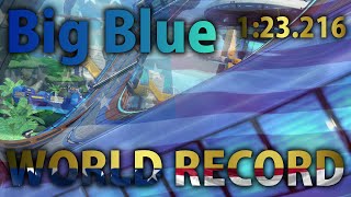 【MK8】 Big Blue: 1:23.216: WORLD RECORD!!! (with Live Reaction)