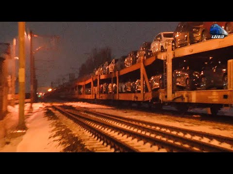 Tren cu Mașini Ford Puma Cars Train Spre/To Curtici - 14 January 2022