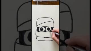 How to draw a mummy😳 Easy drawing ideas for kids