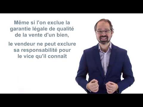 L&rsquo;exclusion de la garantie légale de qualité et le dol