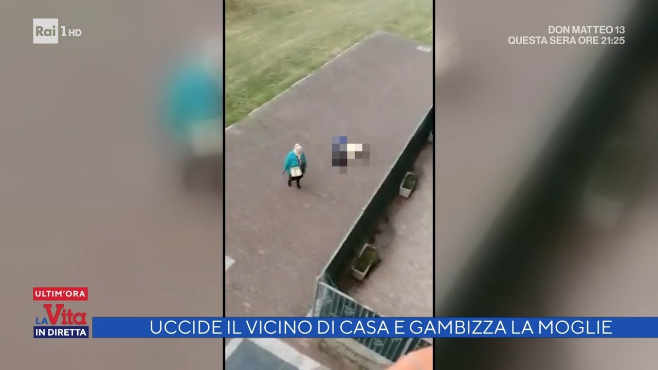 Treviglio, donna uccide il vicino di casa e gambizza la moglie - La vita in diretta 28/04/2022