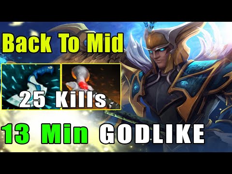 [Skywrath Mage] Back To Midlane 13Min GODLIKE & 25 Kills (FullGame Dota2 7.22d)