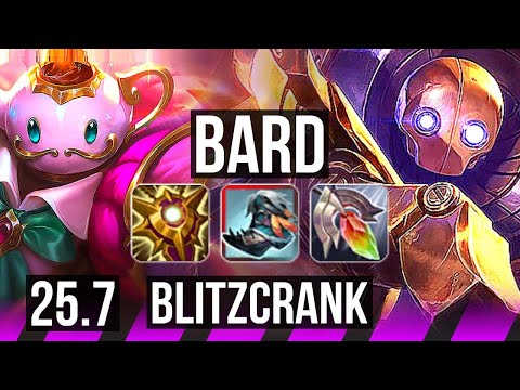 BARD & Ezreal vs BLITZCRANK & Smolder (SUP) | KR Diamond | 25.7