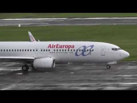 Air Europa Boeing 737-800 Wet Takeoff at Cork Airport