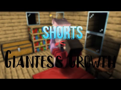Growing Girl :3 - Giantess Growth Minecraft animation |shorts #5 (hug power)