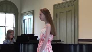 Jessica sings "To a Wild Rose" by MacDowell