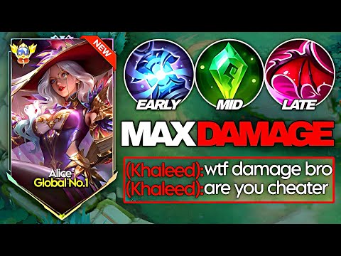 NEW ALICE HYBRID UNLI TRUE DAMAGE BUILD 2025!! 😱 (MUST TRY) | MOBILE LEGENDS