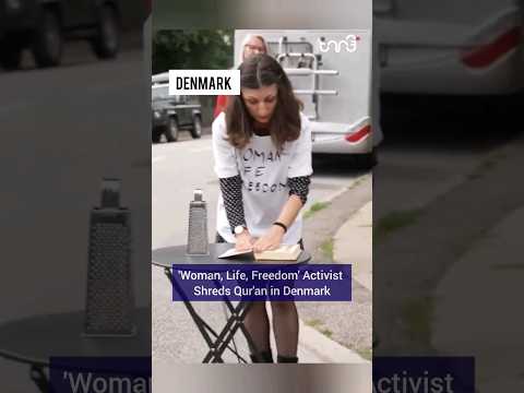 ⁣'Woman, Life, Freedom' Activist Shreds Quran in Denmark