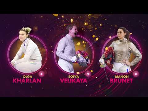 Top 3 fencers in women's sabre