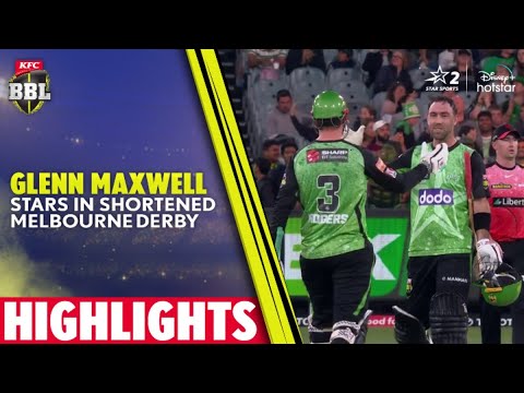 Melbourne Stars' Glenn Maxwell Smacks Hat-trick of 6s in Chase of 97 vs Renegades | BBL Highlights