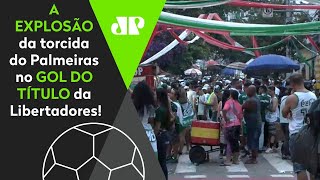 Em SP: Veja o momento em que a torcida do Palmeiras COMEMORA gol de Breno Lopes