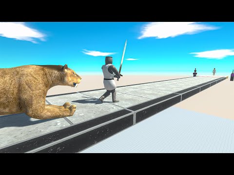 Run And Escape From Smilodon - Animal Revolt Battle Simulator