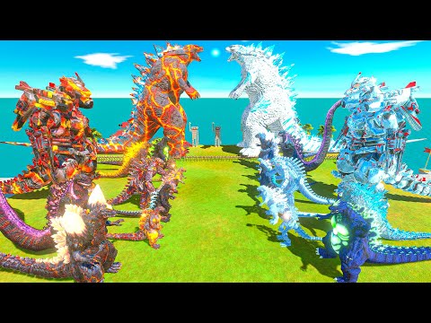 Legendary Godzilla x Team Lava Godzilla vs Ice Itself - Animal Revolt Battle Simulator
