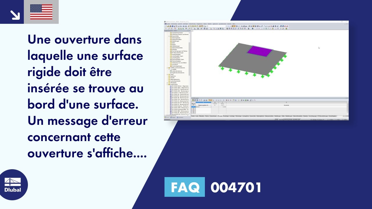 FAQ 004701 | Au bord d&#39;une surface se trouve une ouverture dans laquelle une surface rigide doit être ...