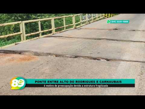 Ponte entre Alto do Rodrigues e Carnaubais é motivo de preocupação devido a estrutura fragilizada