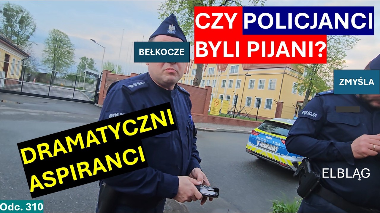 Wykroczenia drogowe, zakazy foto, pogarda dla obywatela i bełkotliwa mowa - policja Elbląg wita