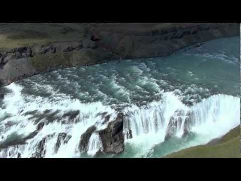 ICELAND FROM THE AIR :: The Golden Falls
