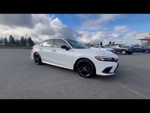 2022 Honda Civic Sedan Sport CVT in White for sale at Murray Honda in Chilliwack, BC