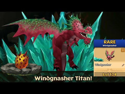 Windgnasher Max Level 134 Titan Mode - Dragons:Rise of Berk