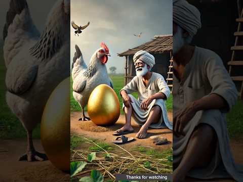 The farmer's hen lays a golden egg 😭 #ai #hen #farmer