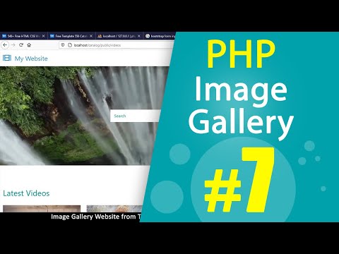 PHP Image gallery website from HTML template Tutorial Part07 | MVC OOP | Quick programming