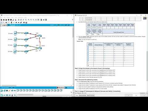 11.7.5 Packet Tracer - Subnetting Scenario