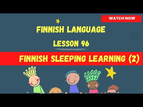 Finnish Sleeping learning 02| Finnish language lesson for beginners |Finnish language| Finnish