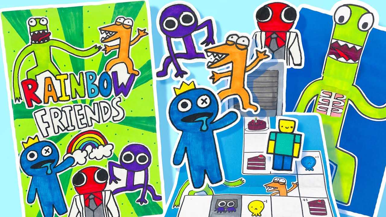 Rainbow Friends - Blue en 2023  Libros para pintar, Dibujos, Dibujos para  colorear