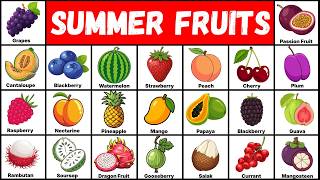 Summer Fruits | Fruit Names in English | Fruits Vocabulary | Fruits Name with Pictures