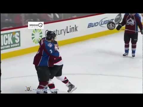 David Clarkson vs Ryan O'Byrne Nov 30, 2011