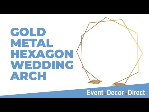 EDD GOLD METAL HEXAGON WEDDING ARCH