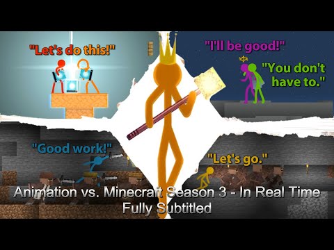 I added subtitles to @alanbecker's Animation vs. Minecraft Season 3 - In Real Time
