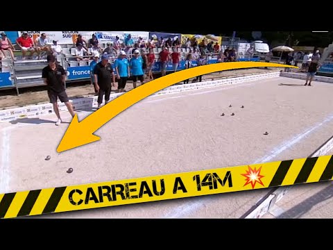 6 incredible shots in pétanque between 9m80 and 14m 😮😯😲😳