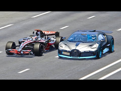 Bugatti Divo vs McLaren F1 2007 - Drag Race