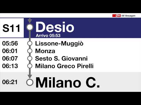 annunci FFS • S11 TILO • Chiasso – Milano Centrale