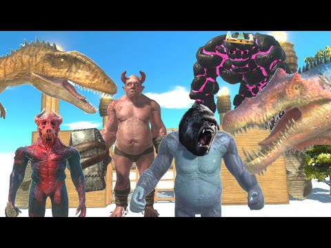 PRIMATES + INFERNALS + CARNIVORE DINOS AGAINST KING GORO + SPINO + GOLEM - ARBS