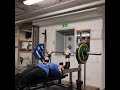 150kg bench press with close grip 6 reps for 5 sets,legs up