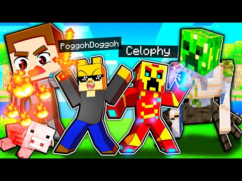 CREO TUTTE LE VOSTRE IDEE SU MINECRAFT CON CELOPHY! UNIAMO INSIEME TUTTI I MOB?! *ASSURDO*