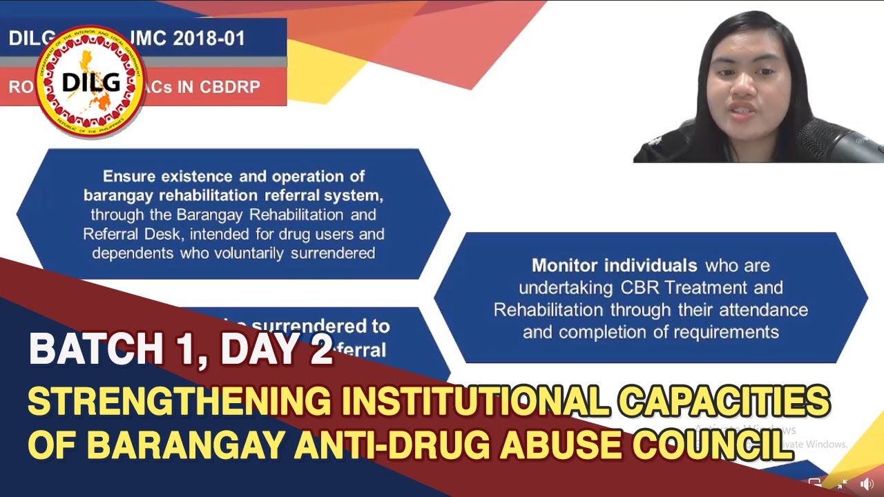 Strengthening Institutional Capacities of Barangay Anti-Drug Abuse Council: Batch 1, Day 2