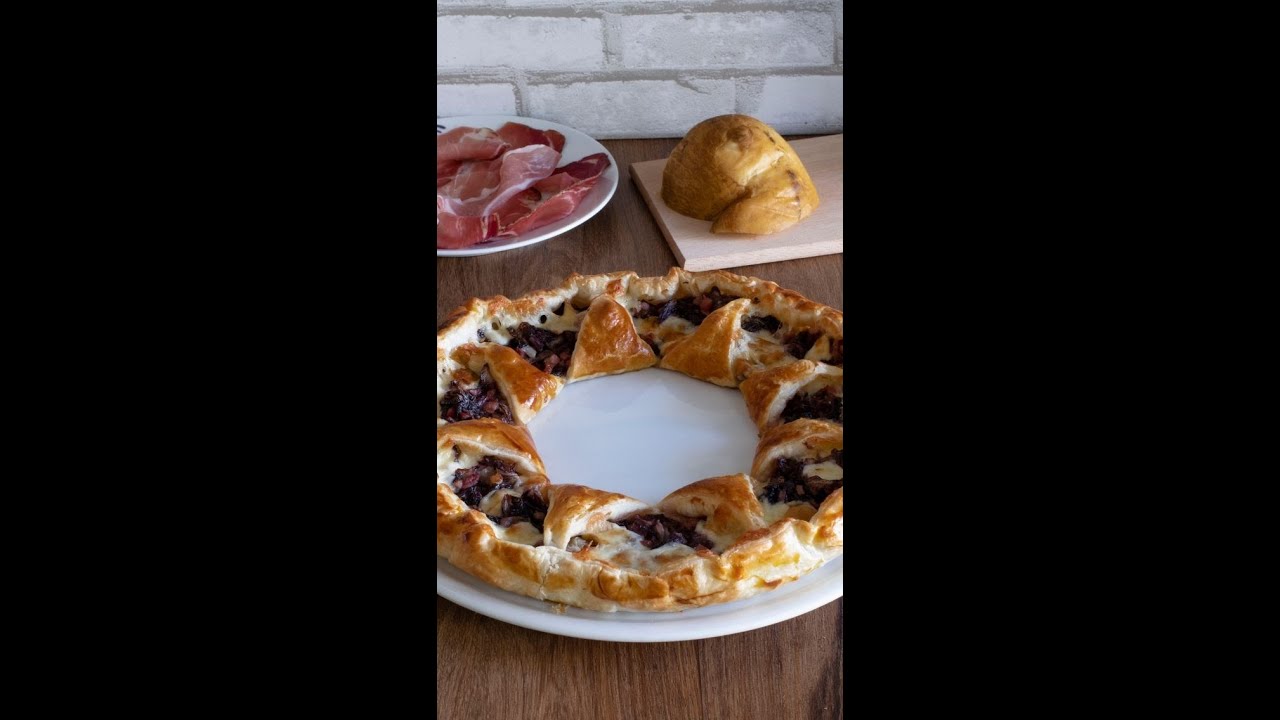 CORONA DI SFOGLIA CON SPECK E RADICCHIO 😍 #Shorts