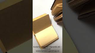 Kožený obal na zápisník A6 - Travel